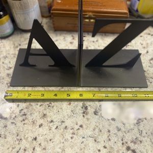 COPY - A to Z metal bookends.